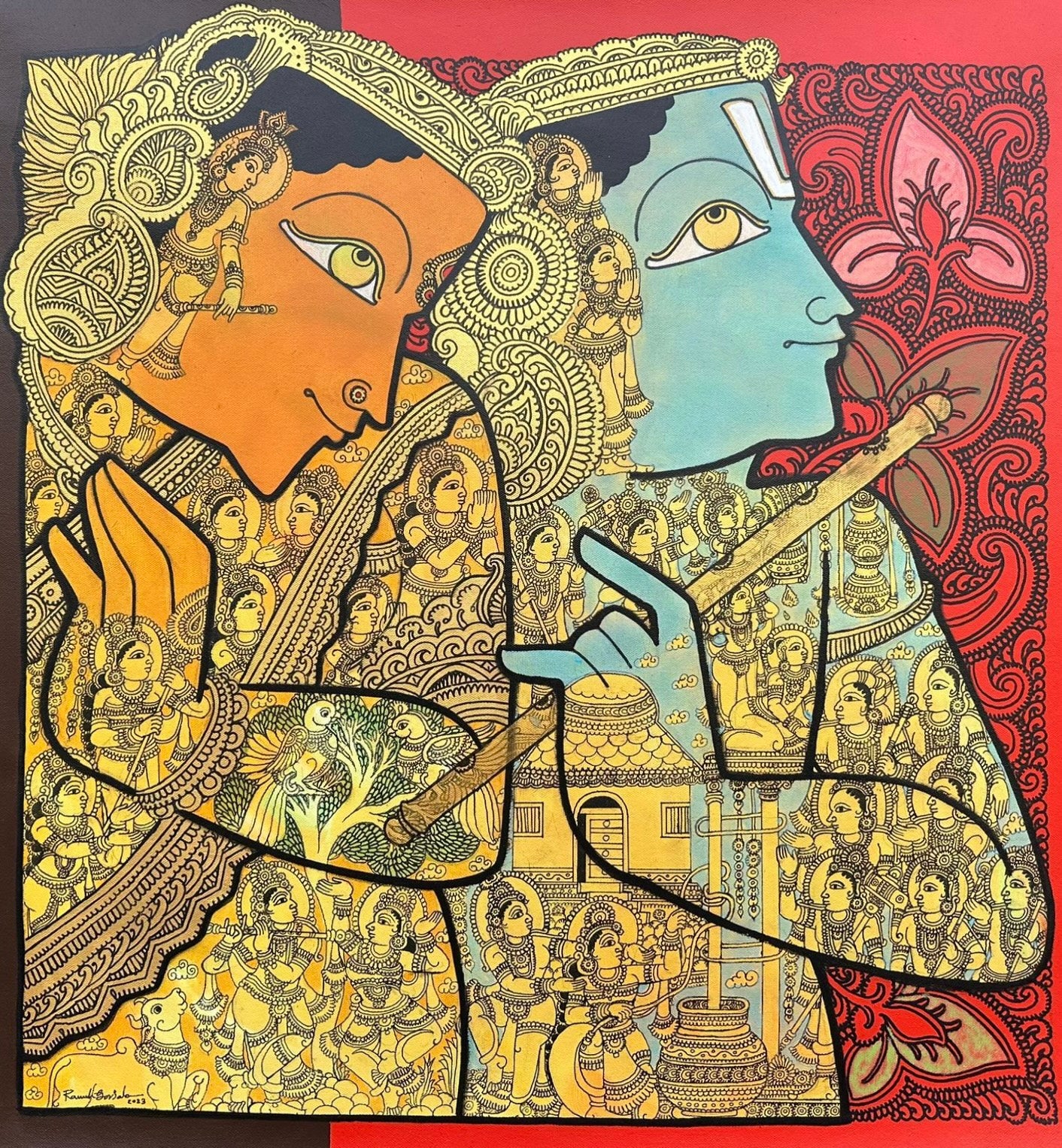 Radha Krishna : View and Buy Artwork by Artist Ramesh Gorjala