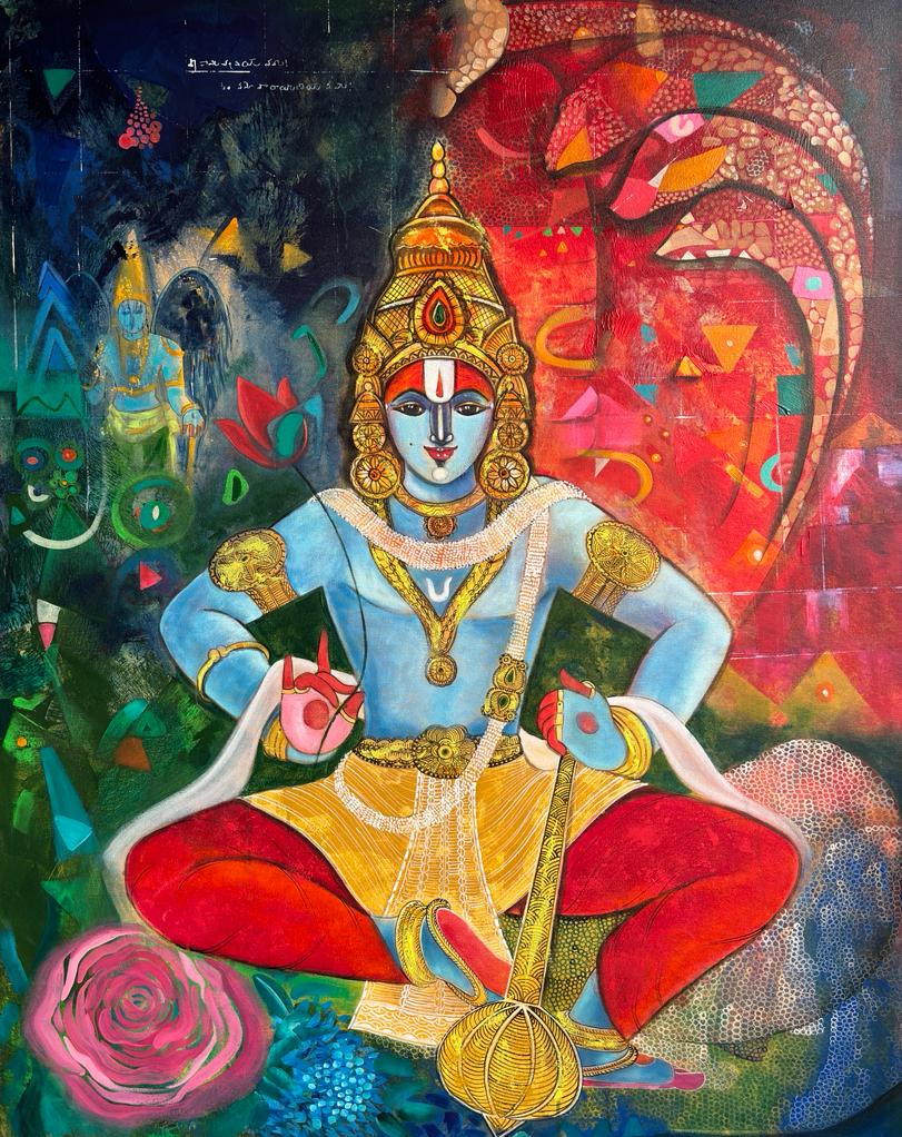 Lord Vishnu Paintings Bringing The Divine Presence Home Artazzle Lord Vishnu Paintings Bringing The Divine Presence Home Artazzle