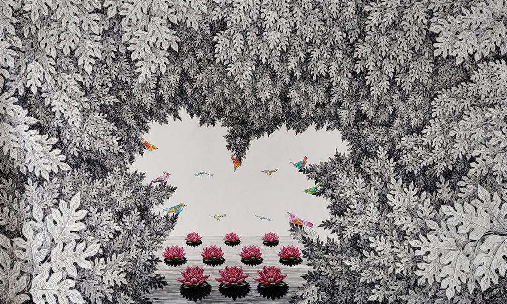 Lotus Wall Paintings A Touch to Home Interiors Artazzle