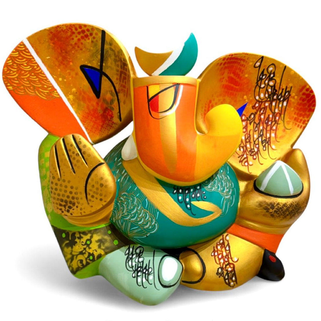 Modern Ganesha sculpture by Om Swami. part of Artazzle curation of contemporary Ganesha art for luxury spaces.