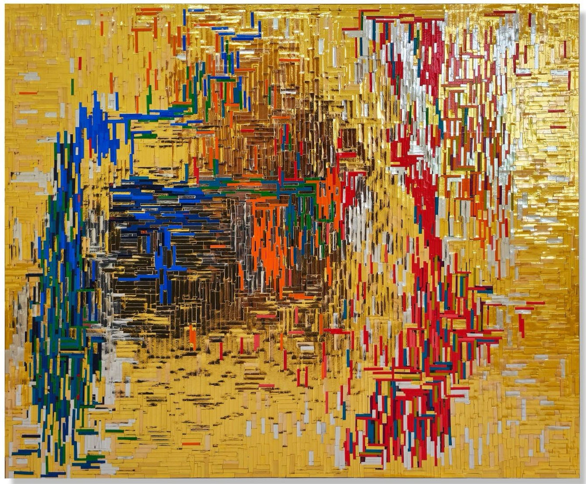 Suresh Kumar's mixed media art featured as part of abstract art collection on Artazzle. 