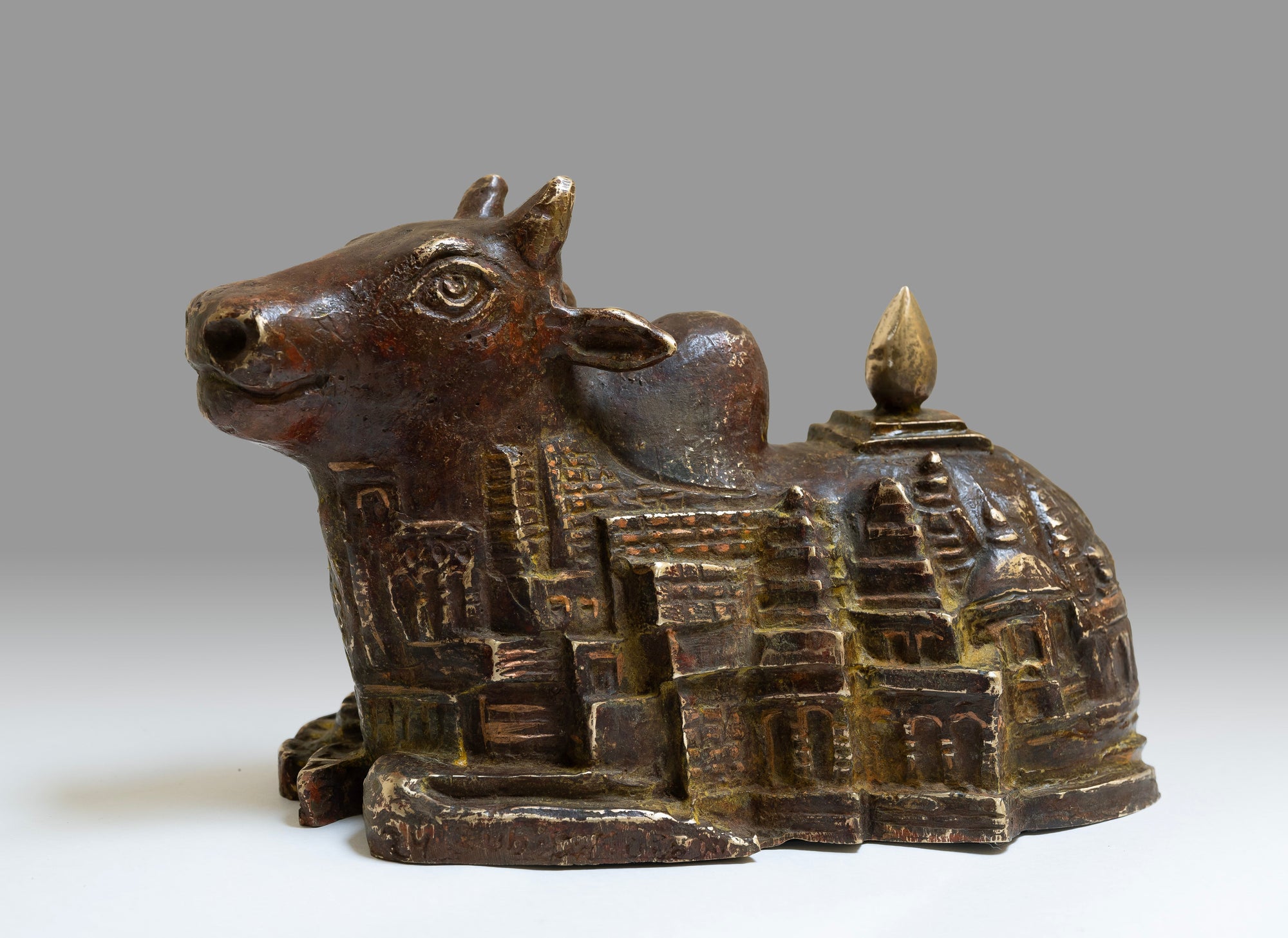 Subir Kumar Mandal's Nandi bronze sculpture spotlights Indian Heritage. View artist collection on Artazzle.