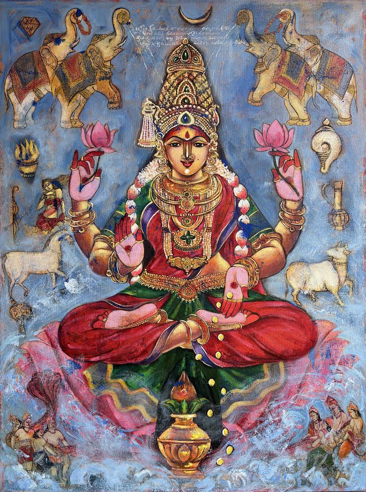 Goddess Lakshmi Paintings Collection on Artazzle.