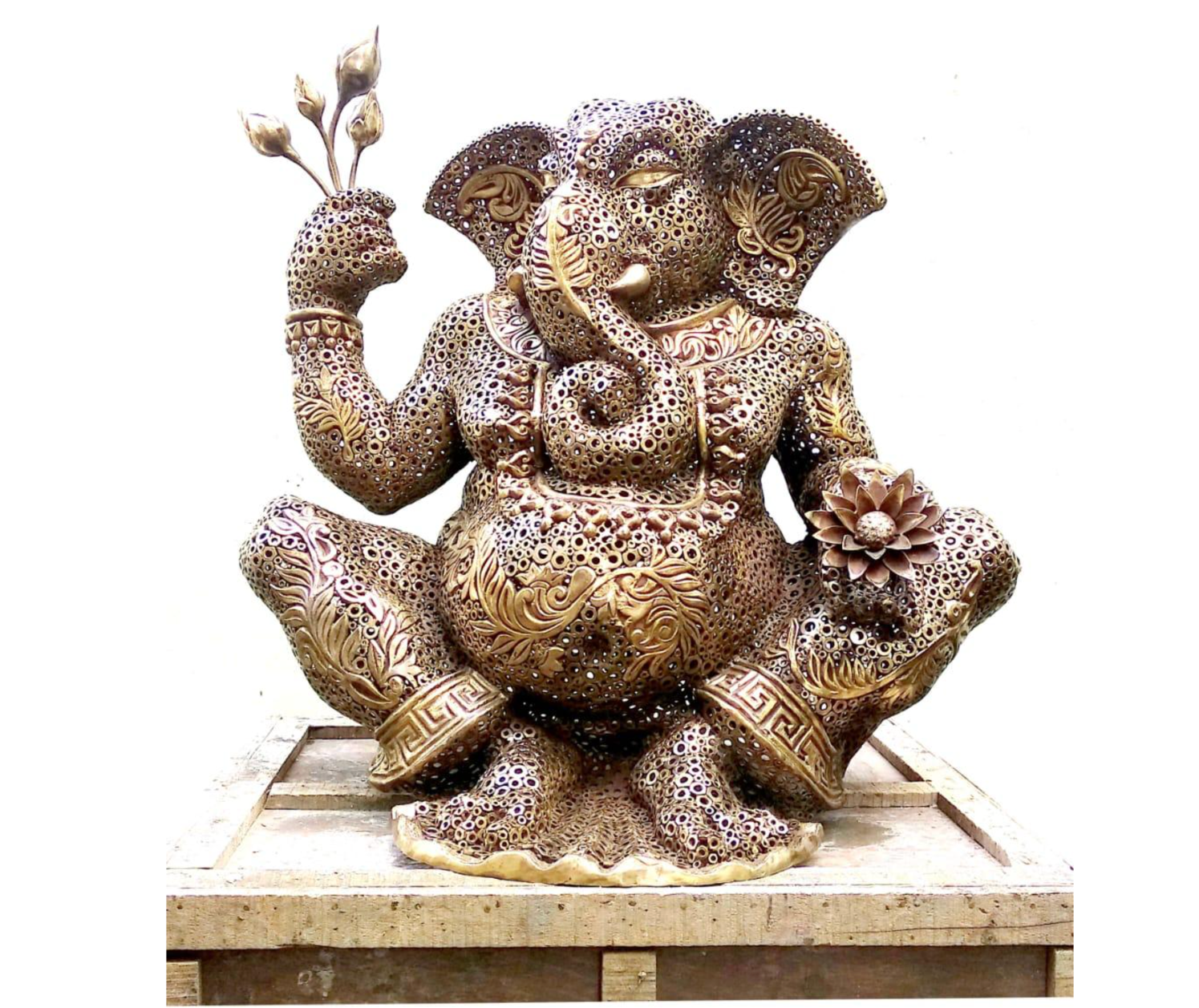 Artist Pintu Sikder collection's Ganesha Brass Sculpture 