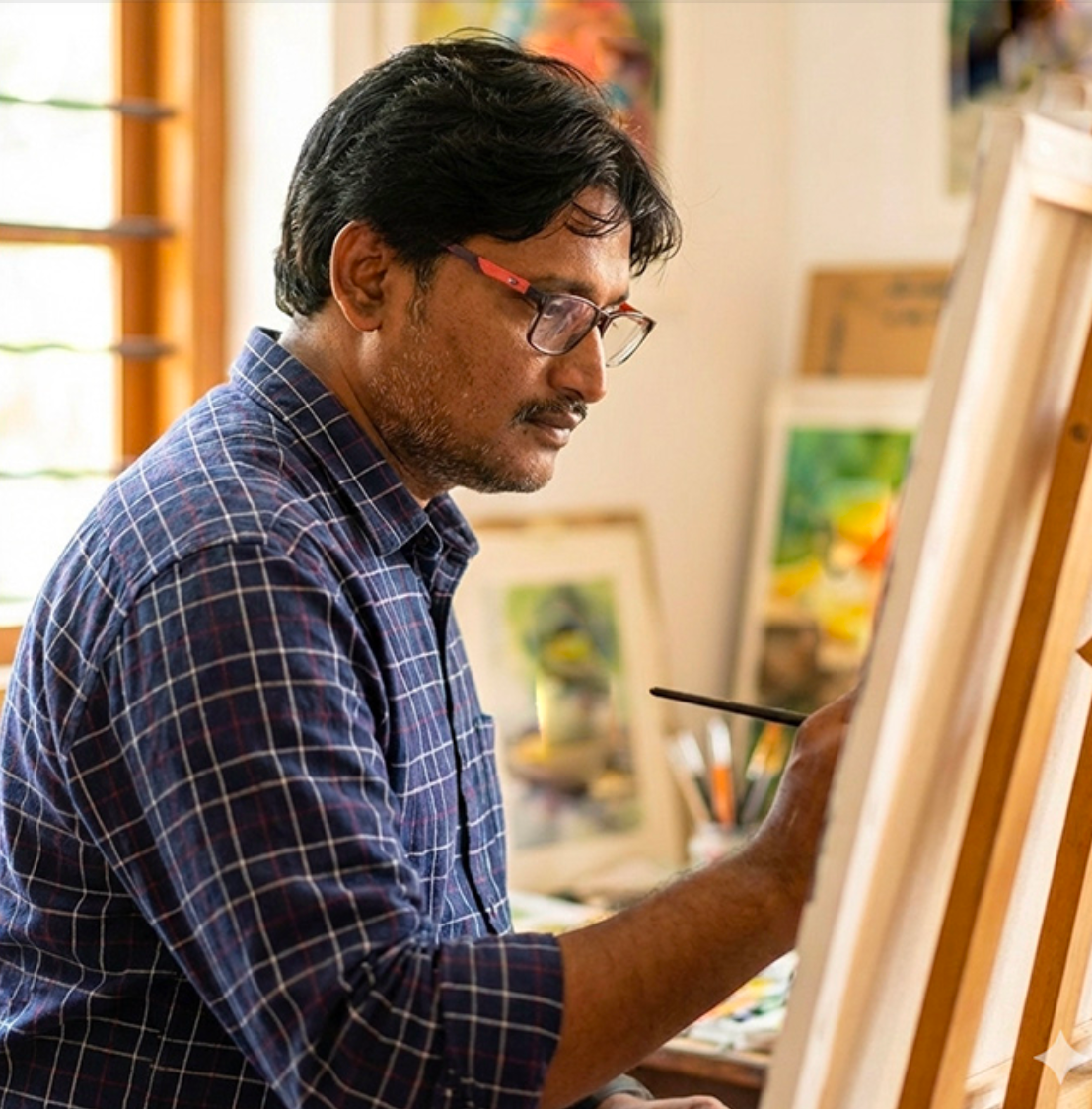 Sreenivasa Ram Makineedi Artist picture. View artist collection of vintage still life paintings on Artazzle.