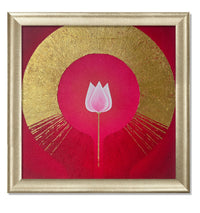 Meditative lotus bloom painting; part 2 of series of works by Sangeeta Abhay.