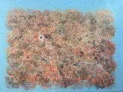 Entangled Nature (Blue Abstract Nature Painting)