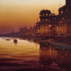 Kashi Ghats (Landscape Painting)
