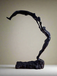 Sculptor Vernika Singh captures the strength and flexibility of gymnasts in a 3 feet aluminium sculpture.