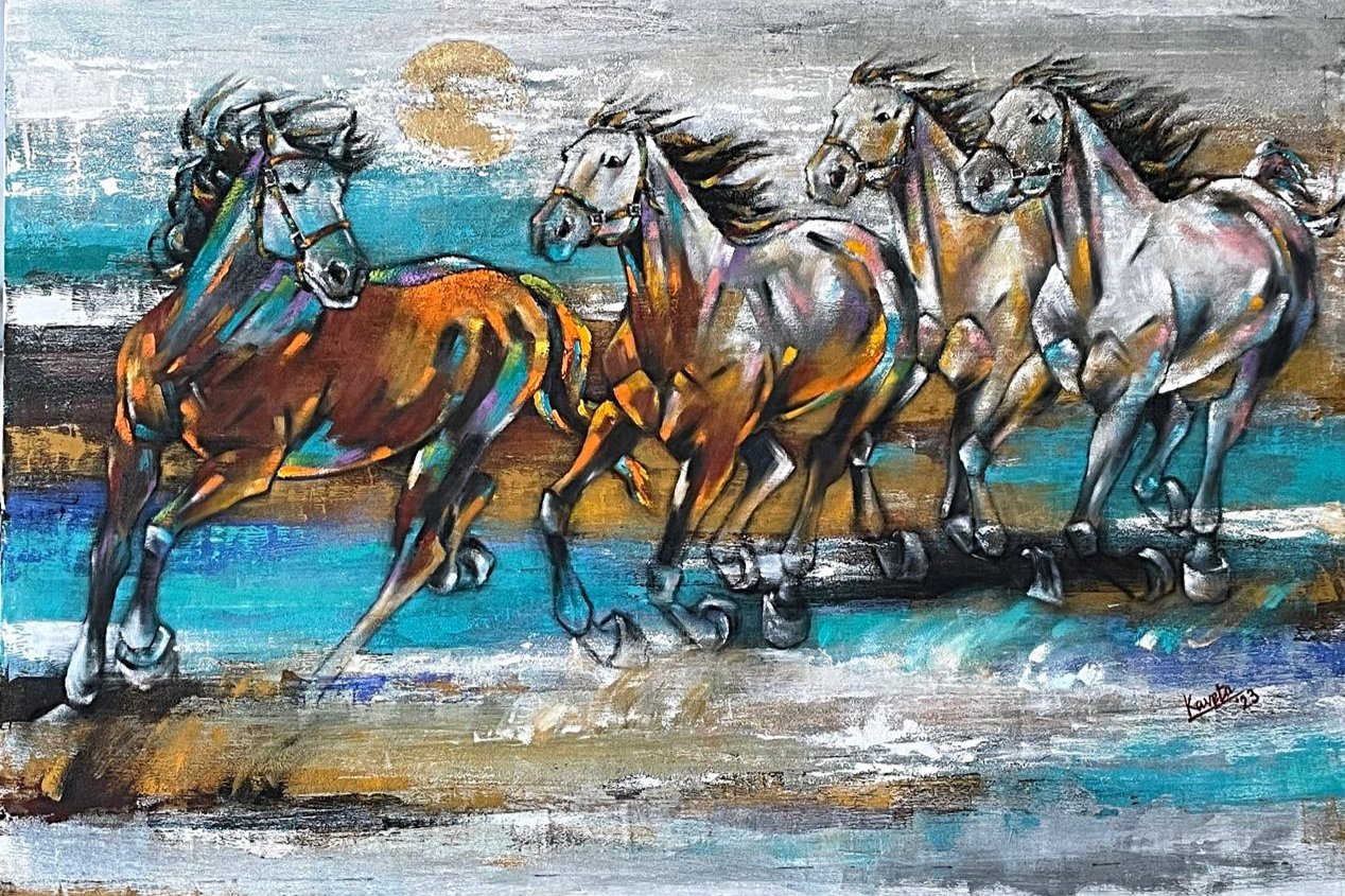 Kaveta Sachdev paints horses in Acrylic, Oil and Charcoal paintings. View Horse Paintings on Artazzle. 