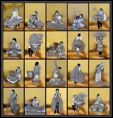 Incredible India XII (Flower Market Series): Set of 20