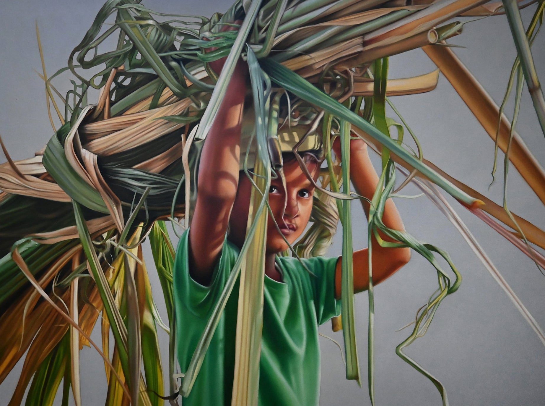 Little Farmer : View and Buy Figurative Indian Farmer Painting by