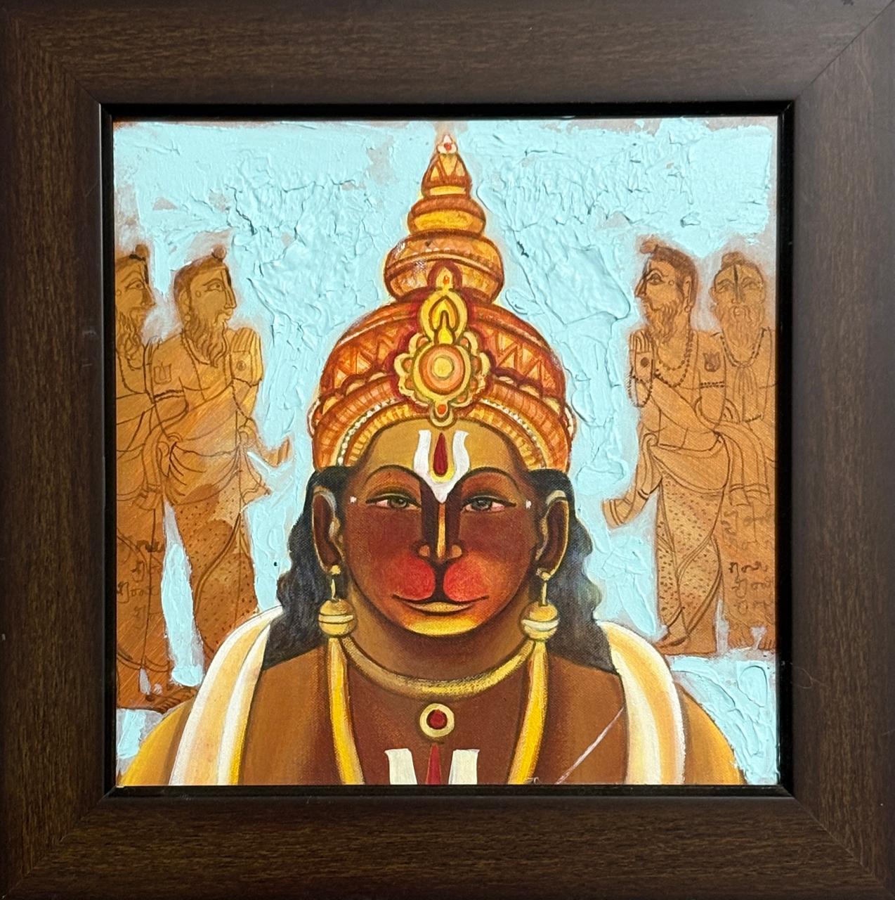 Lord Hanuman painting by Pramod Reddy. 