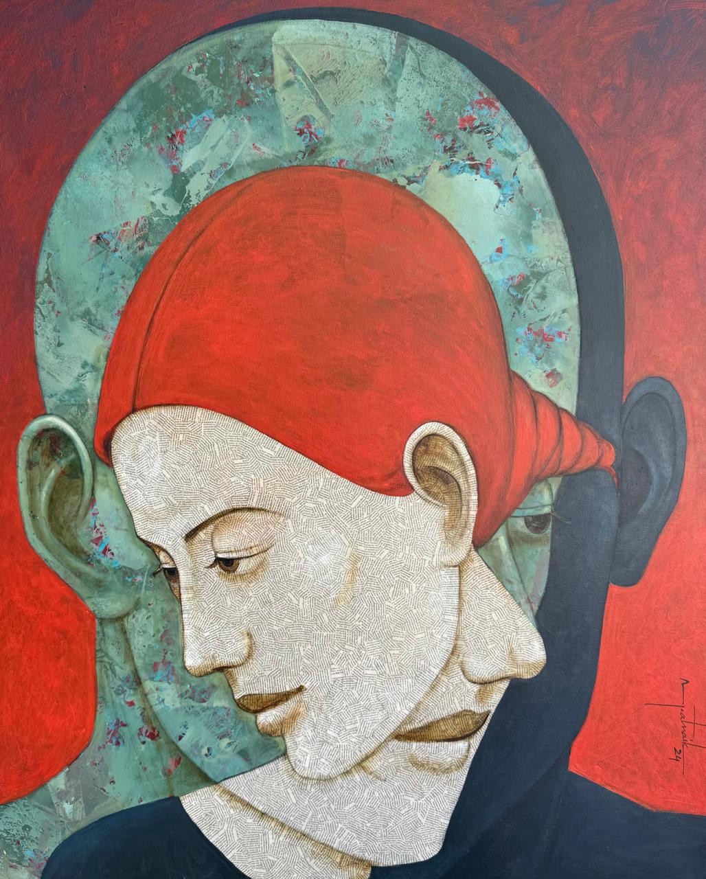 Asit Patnaik's artwork celebrates women's quiet determination and elegance in the universe.