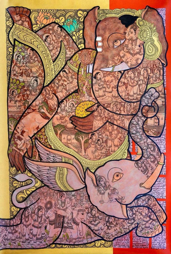 Ganesha, the Remover of Obstacles depicted by artist Ramesh Gorjala.