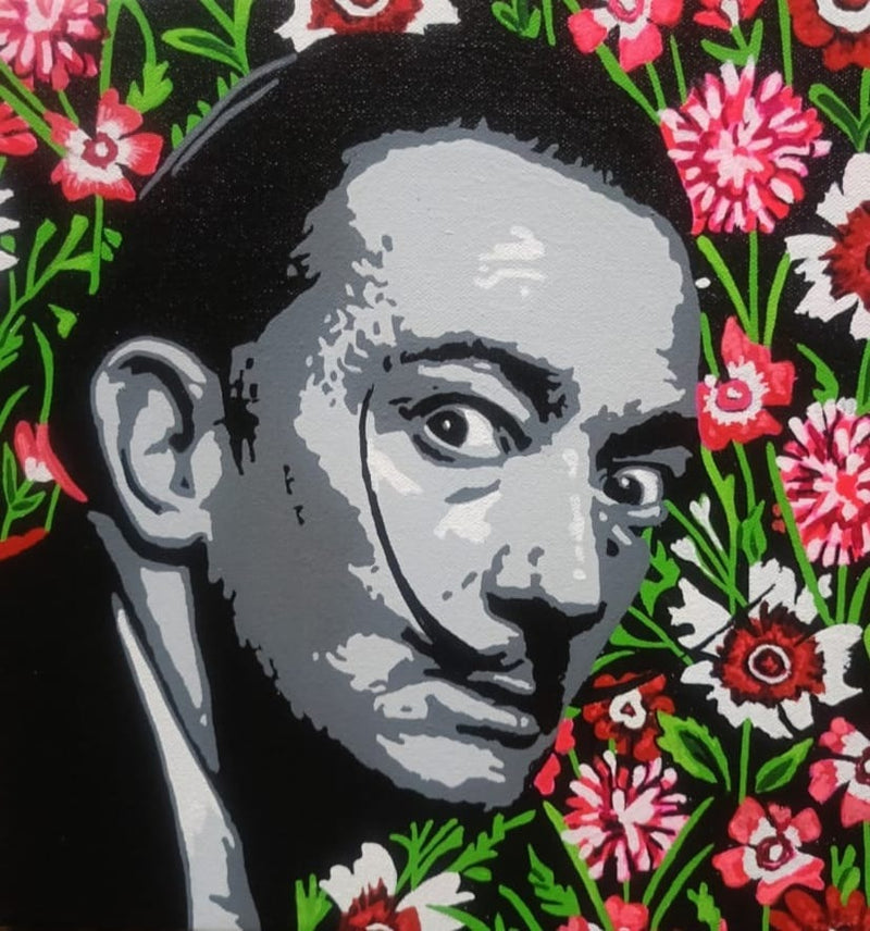Sujit Kamarkar paints global art legend Salvador Dali.