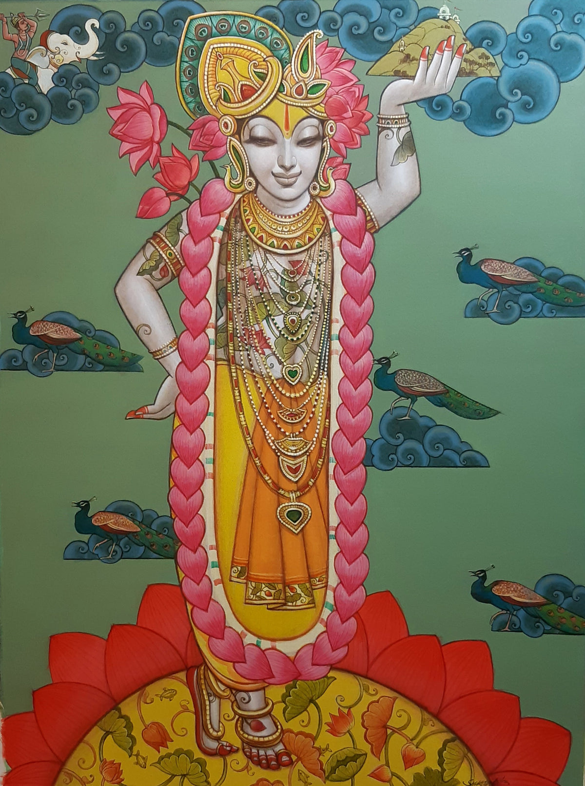 Lord Krishna’s mesmerising portrait  By Sukanta Das