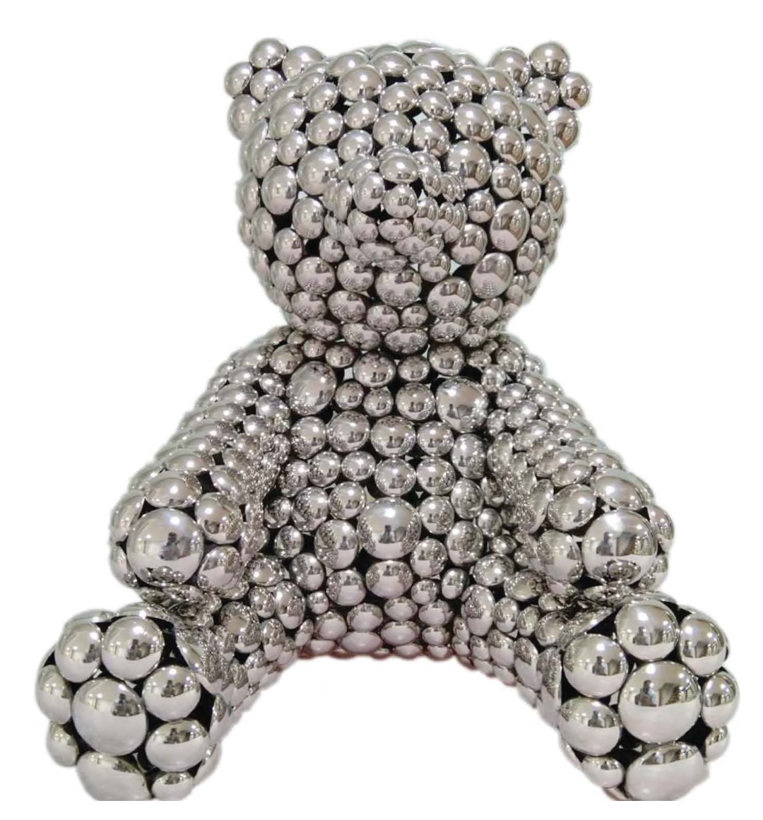 Valay Shende Teddy Bear (Chrome) Sculpture: Shop Unique Luxury