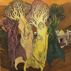 Trees (Small Textured Contemporary Landscape Painting)