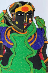 Untitled (Woman with Parrot), Thota Vaikuntam