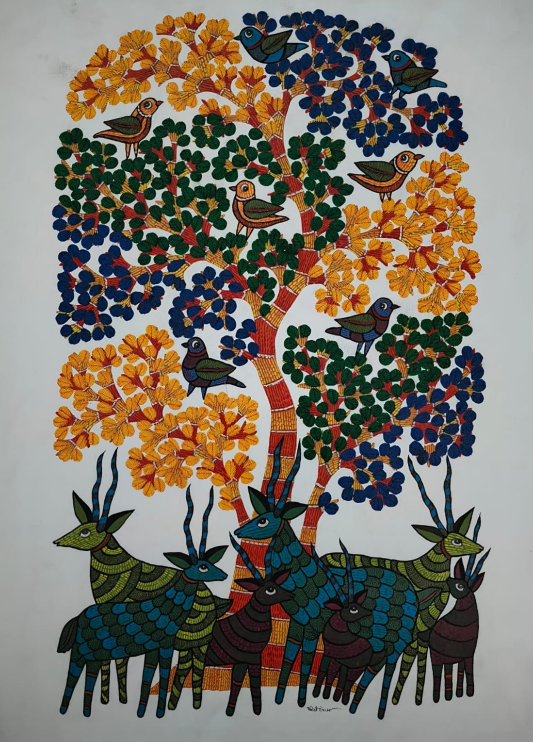 Gond Art: Untitled 2 | Buy Gond Art Painting – Artazzle