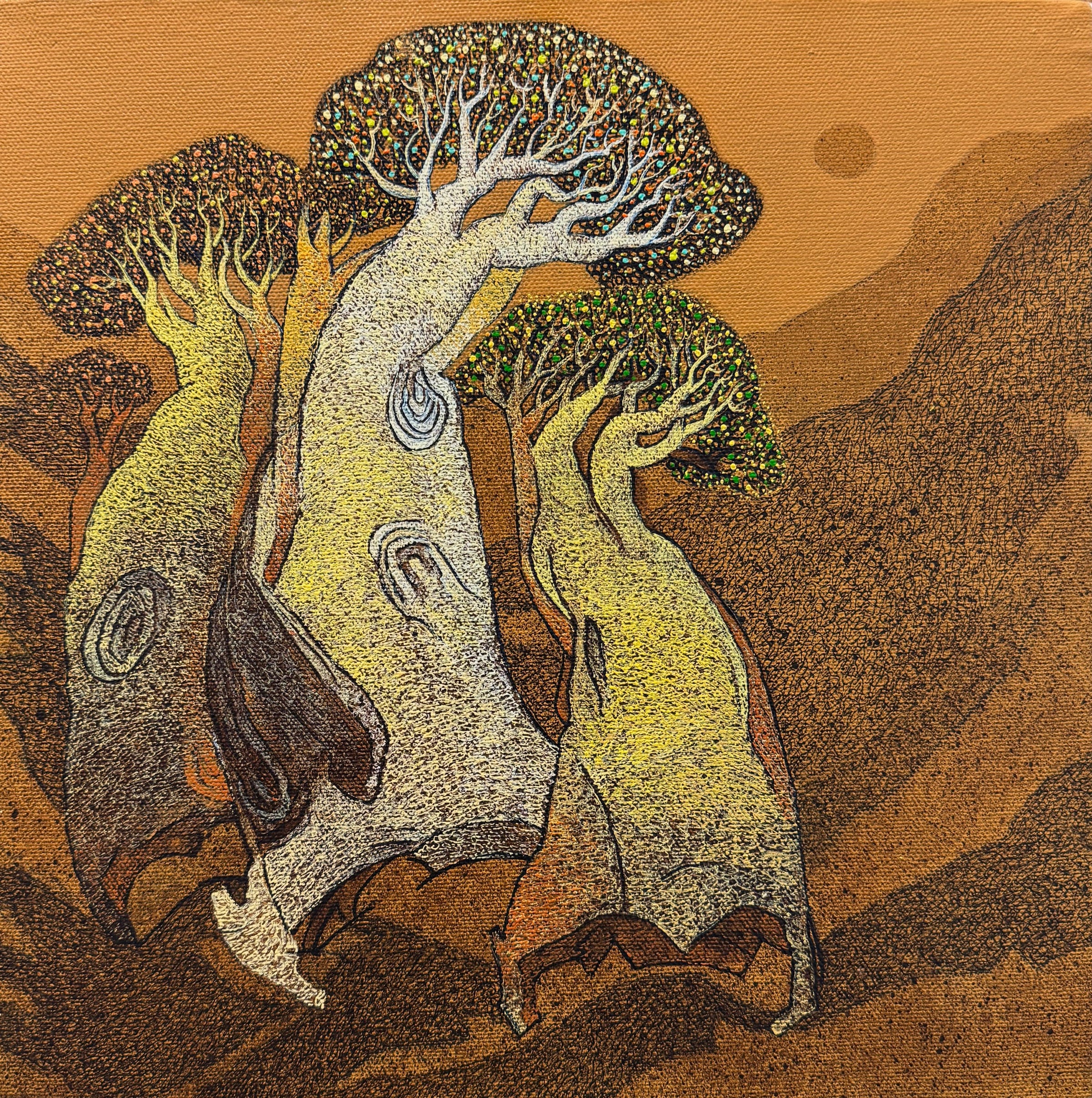 Trees II (Small Format Miniature Landscape Art)
