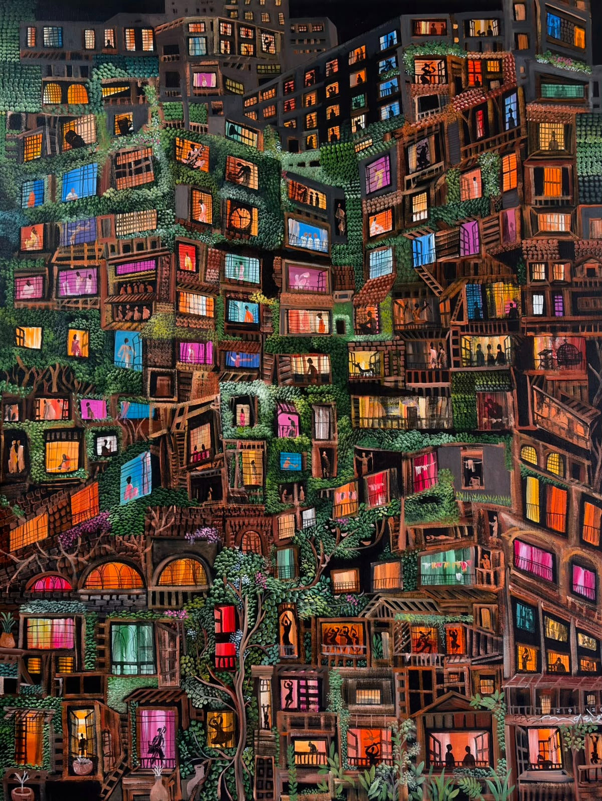 Green Windows (Urban City Art)