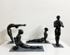 Table top accents. Aluminium and mild steel sculptures depicting yoga poses.