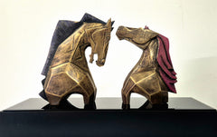 Timeless Bond (Bronze Horse Couple Sculpture)