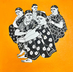 Song of The Village XII (Indian Women Figurative Art)