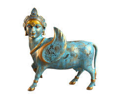 Ksheera Sagara Mathanam Kamadhenu (Contemporary Indian Metal Sculpture)